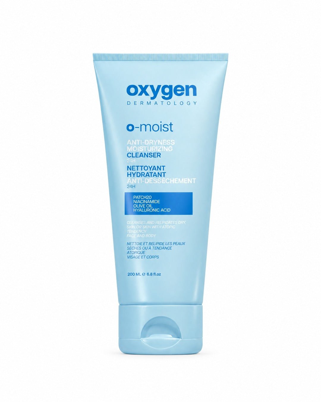 O-MOIST ANTI-DRYNESS MOISTURIZING CLEANSER 200 ml - Oxygen Dermatology
