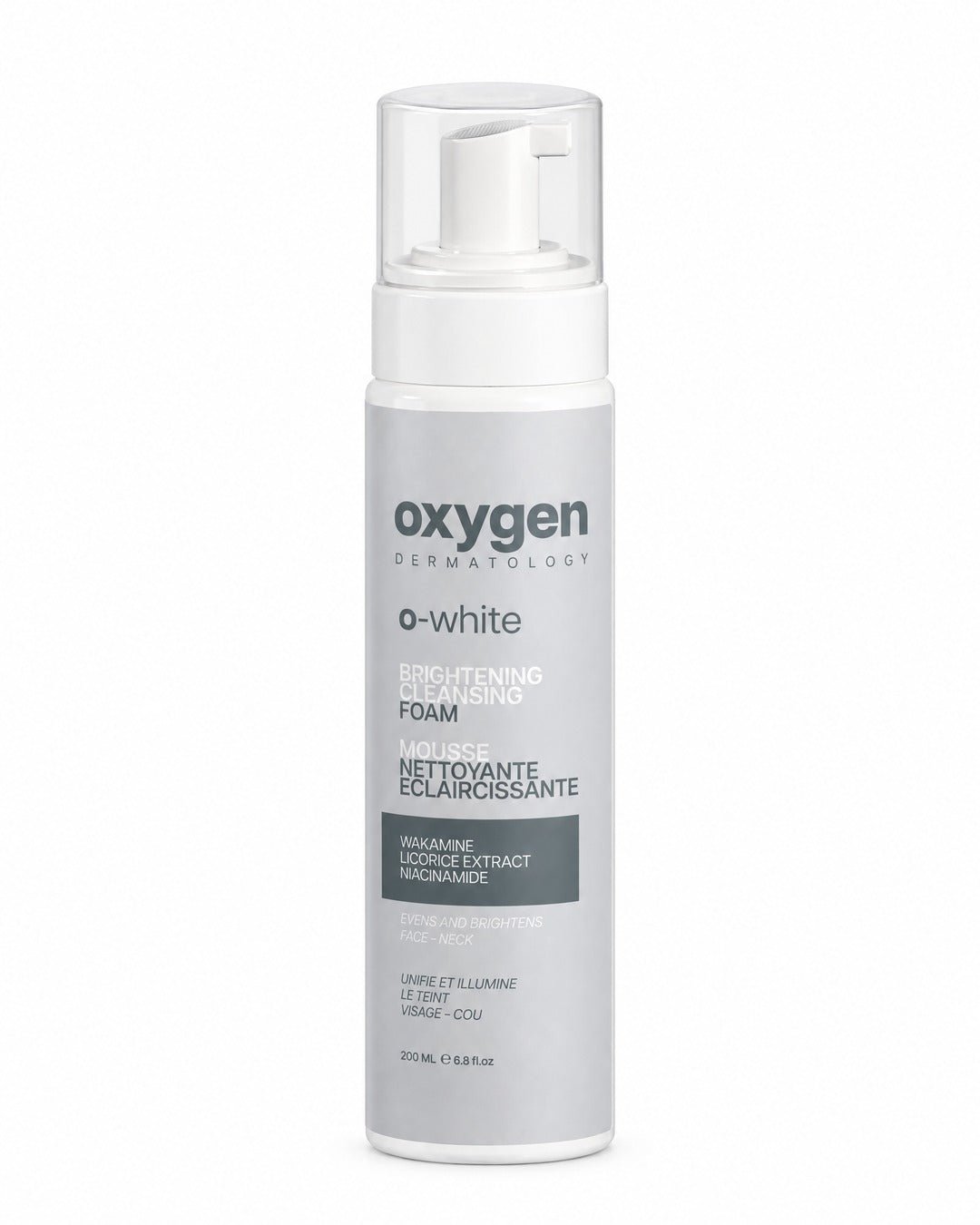 O-WHITE Brightening Cleansing Foam 200ml - Oxygen Dermatology