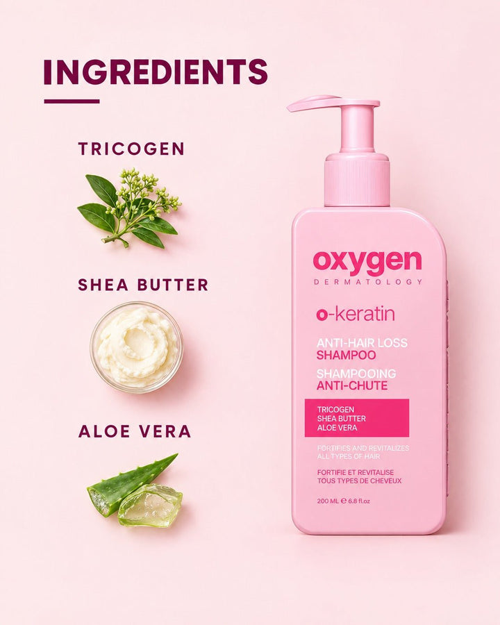 O-KERATIN Anti-Hair loss shampoo 200ml - Oxygen Dermatology