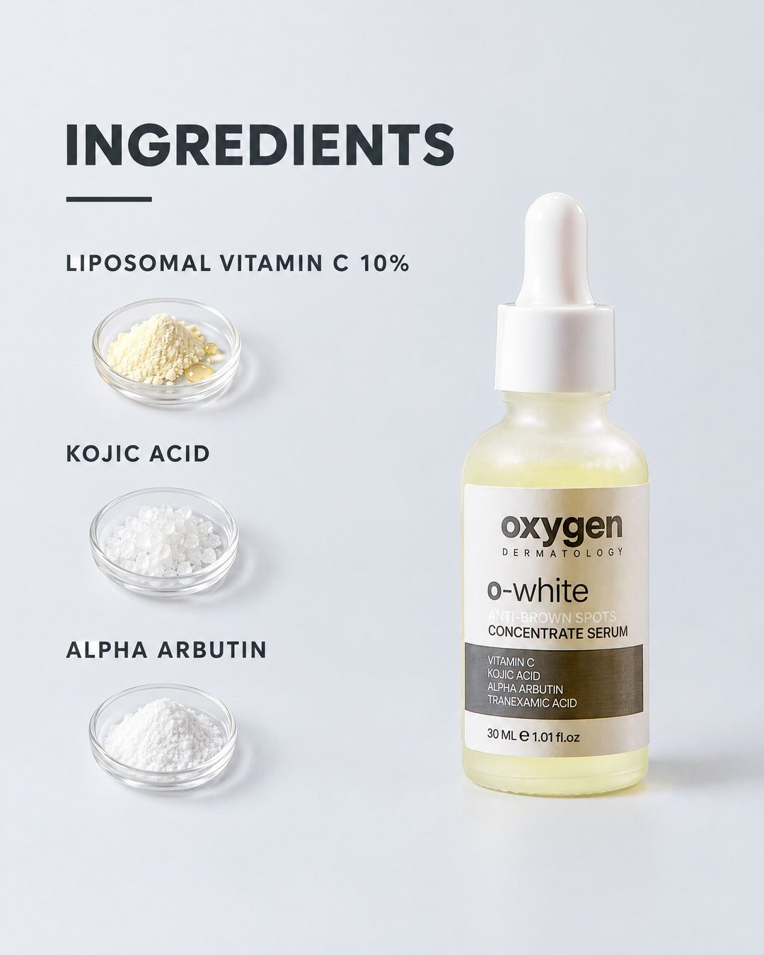 O-White advanced whitening serum 30 ml - Oxygen Dermatology