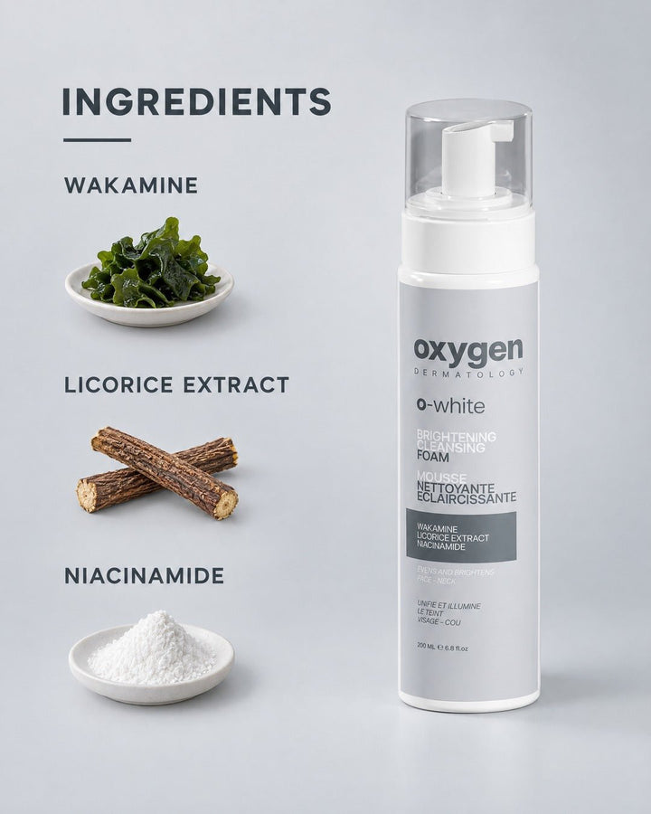 O-WHITE Brightening Cleansing Foam 200ml - Oxygen Dermatology