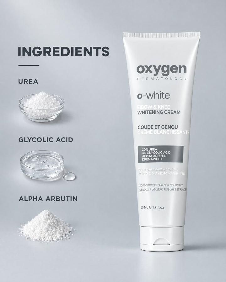 O-WHITE Elbow & Knee Whitening Cream 50ml - Oxygen Dermatology
