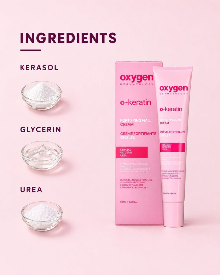 O-KERATIN Fortifying nail cream 20ml - Oxygen Dermatology