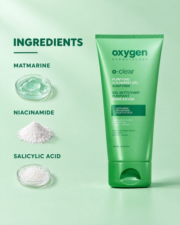 O-CLEAR Purifying Cleansing Gel 200ml - Oxygen Dermatology
