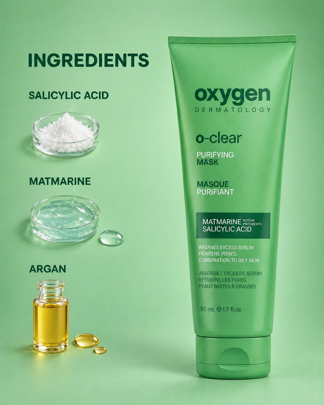 O-CLEAR Purifying Face Mask - Oxygen Dermatology