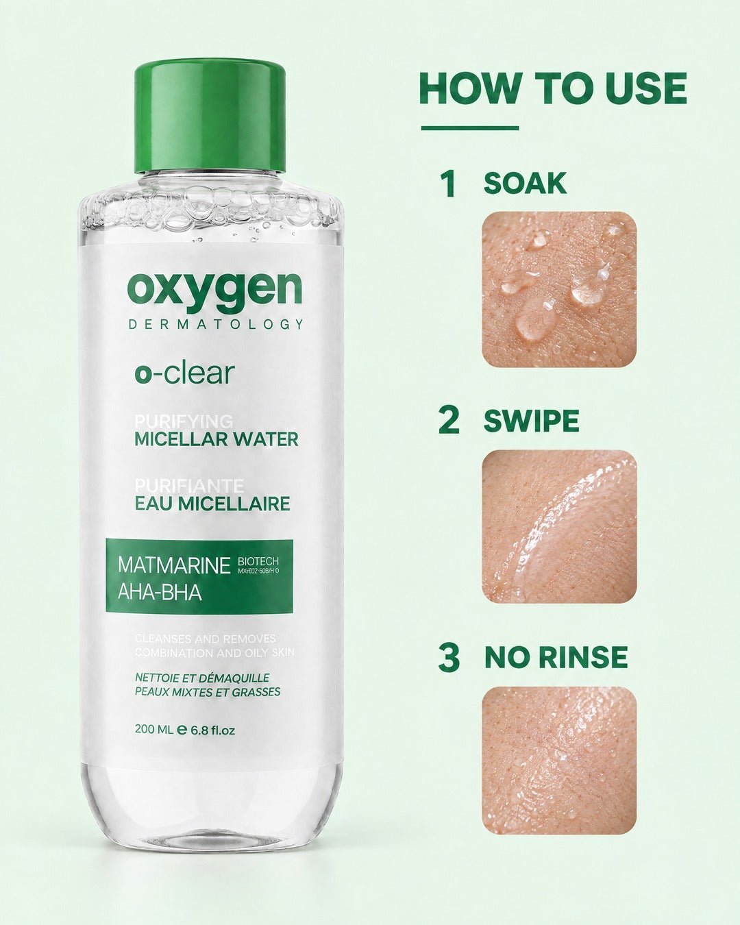 O-Clear Purifying Micellar Water - Oxygen Dermatology