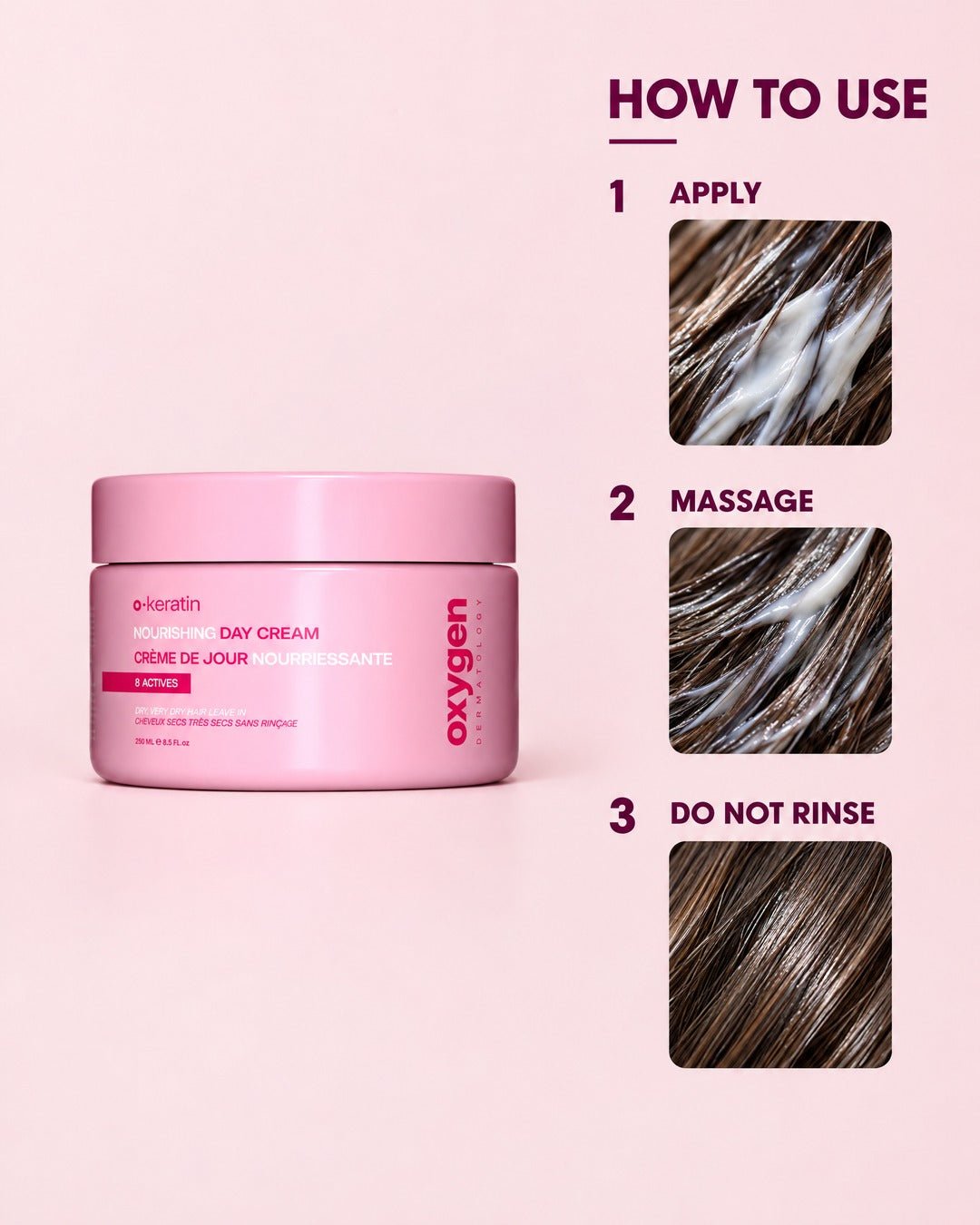 O-KERATIN Nourishing Day Cream 250ml - Oxygen Dermatology