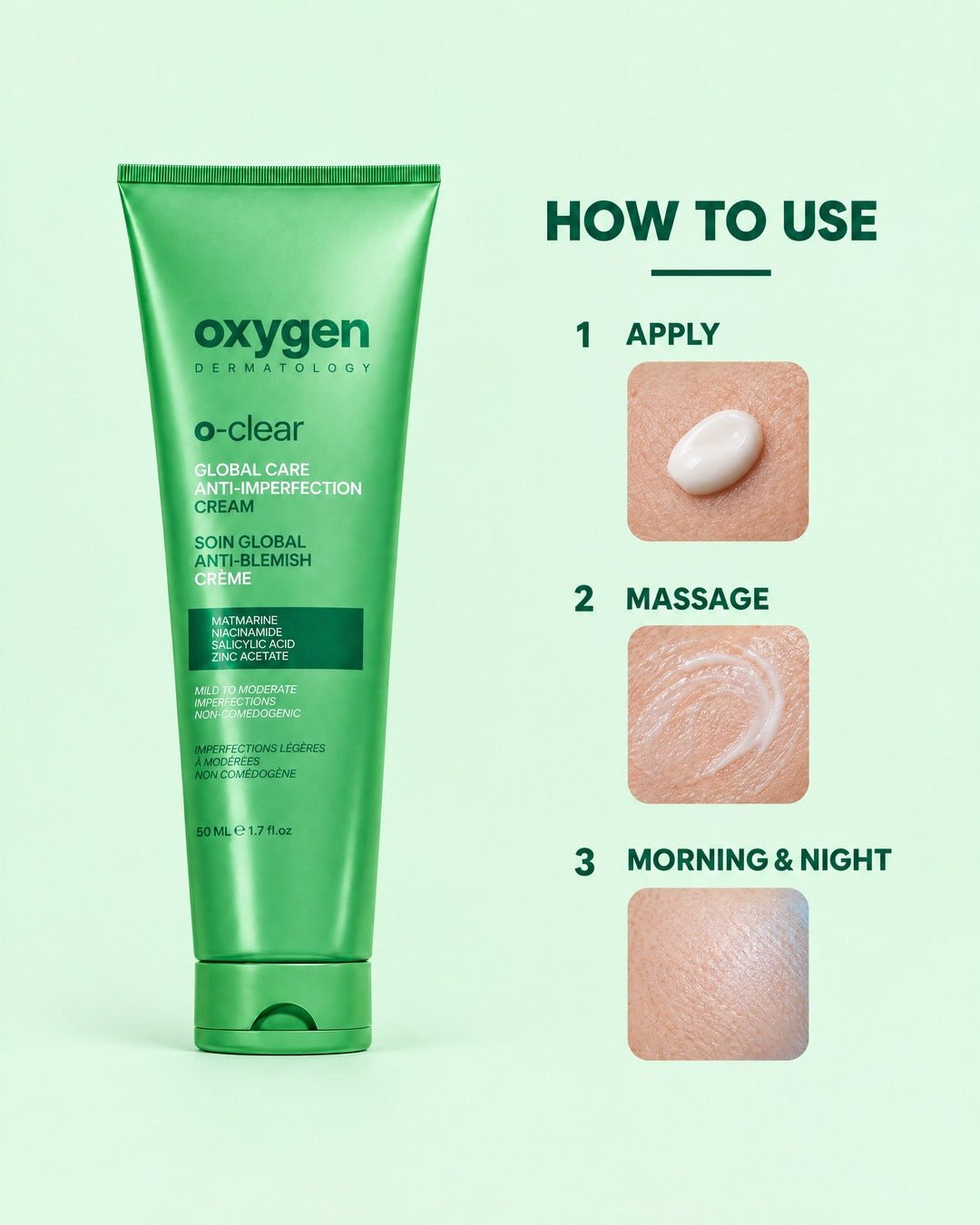 O-CLEAR Global Care Anti-imperfection Cream 50ml - Oxygen Dermatology