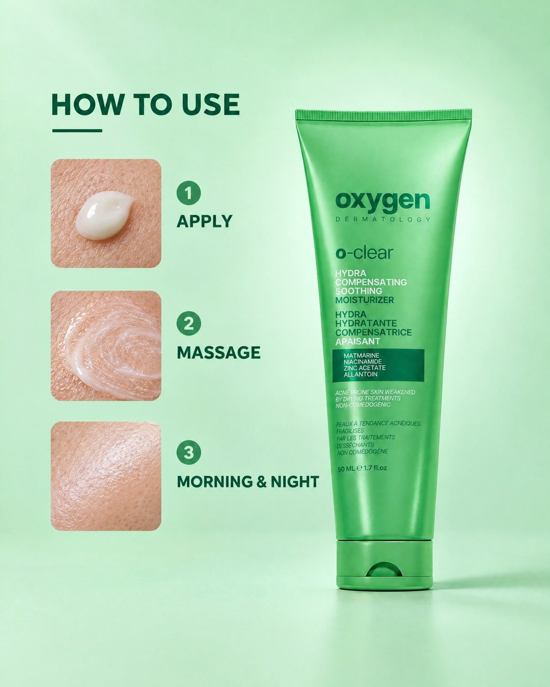 O-CLEAR Hydra Compensating Soothing Moisturizer 50ml - Oxygen Dermatology